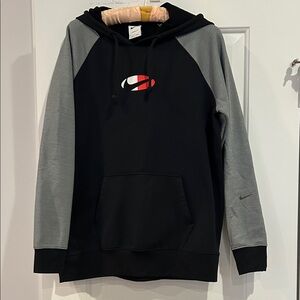 Nike Black and Gray Sweatshirt with Red Accent